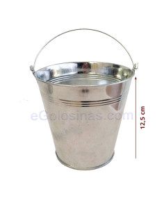 CUBO PLATA METÁLICO SEMIGRANDE con ASA 1ud CANDY BAR