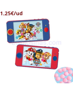 JUEGO DE AGUA CON CARAMELOS PATRULLA CANINA 24uds