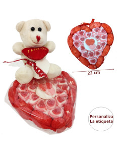 Tarta Chuches Corazón con Osito 500Gr 22cm