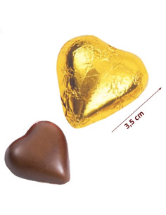 Bombones Corazón Dorado de Chocolate 1Kg Sorini (115Uds)