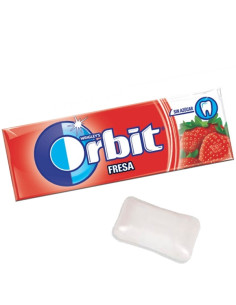 Chicles Orbit Gragea Fresa ácida 30uds Sin Azúcar