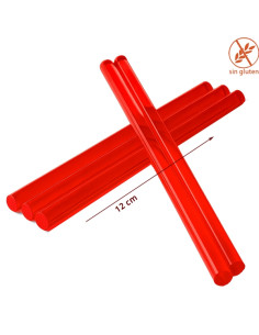 Cañas Gelatina Jelly sabor Fresa rojo 200uds Chuches Golmasa