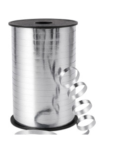 Bobina de Cinta metalizada Plata para regalos 5mm 500 Metros