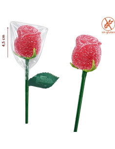 Rosas de chuches para Sant Jordi 15 uds Sidral listas para regalar