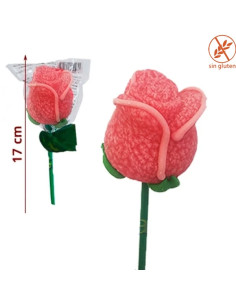 Piruletas forma de Rosa de Caramelo 45gr 18uds Sidral para Sant Jordi