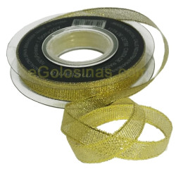 CINTA DORADA NAVIDAD 1cm 18mts