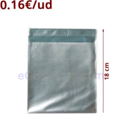BOLSA METALIZADA PLATEADA 12x18cm 10uds