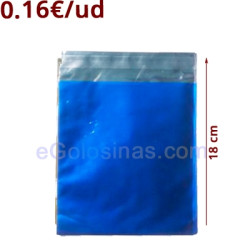 BOLSA METALIZADA AZUL 12x18cm 10uds