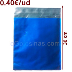 BOLSA METALIZADA AZUL 22x33cm 4uds
