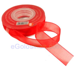 CINTA ORGANZA ROJA 1.5cmx32M
