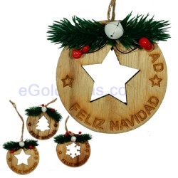 DECORACION NAVIDAD MADERA 1ud